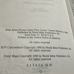 Holy Bible Black Genuine Leather KJV Giant Print Center Column Reference World