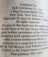 PB – 1973 – Ardor On Aros – Andrew J. Offutt – Dell 0931 – Reading Copy