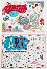 2 Butterfly Art Coloring Books: set of 2 (56 pages total) doodles for relaxation