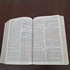 OPEN BIBLE PROPHECY EDITION HOLY BIBLE KJV GENUINE LEATHER GODS NEWS BEHIND NEWS