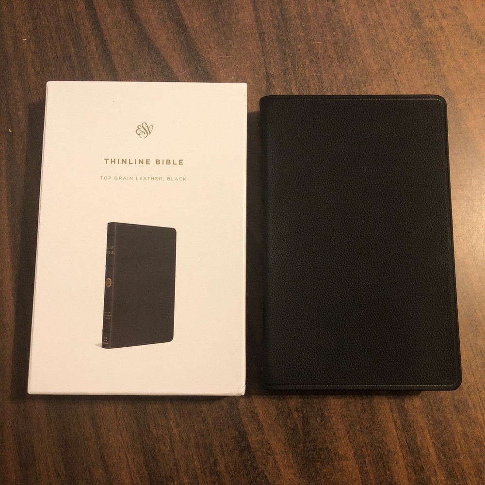 ESV Thinline Bible – $174.99 Retail – Black Top Grain Genuine Leather