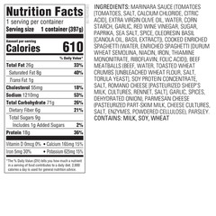 , Spaghetti, Beef Meatballs & Marinara Sauce, Single Serve Meal, 14 Oz