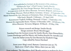 AFRICAN SEATS by Bocola , Schneebeli 2004 PB Prestel Verlag [361]