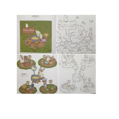 Cats and Soup Coloring Book 56 Pages 9Ⅹ9″ Paper Good Quality Korea Game Gift