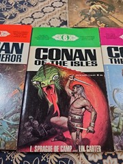 LOT of 5 VTG CONAN Lancer PB BOOK Robert Howard & L. Sprague de Camp 1960s ~NM~