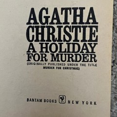 A Holiday For Murder Mystery Paperback Book by Agatha Christie Suspense 1962
