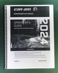 2024 Can-Am Commander MAX XT 700 Owner’s Manual: 244 Pages & Protective Covers